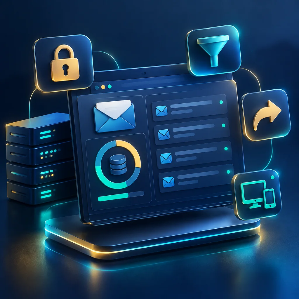 تنظیمات ایمیل سی پنل